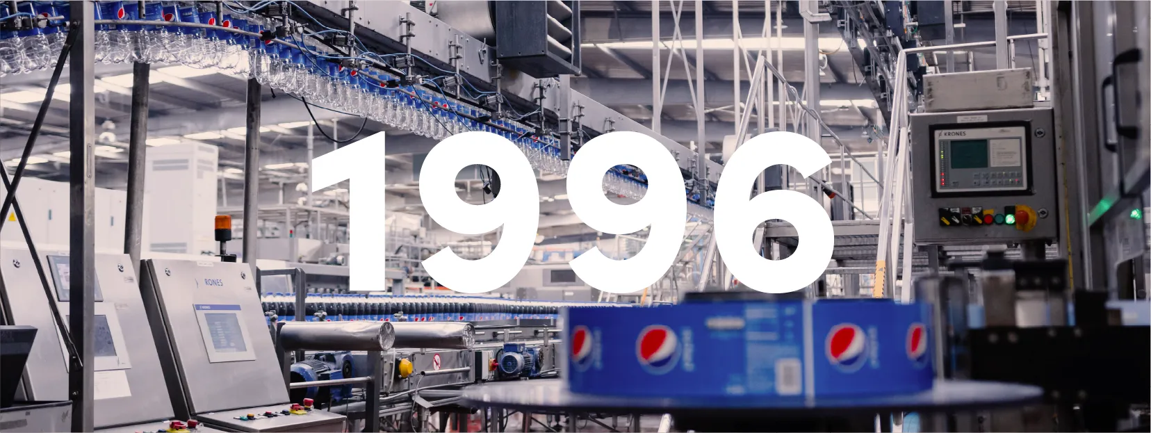 1996. Iniciamos la expansión internacional como Embotellador Ancla de PepsiCo.